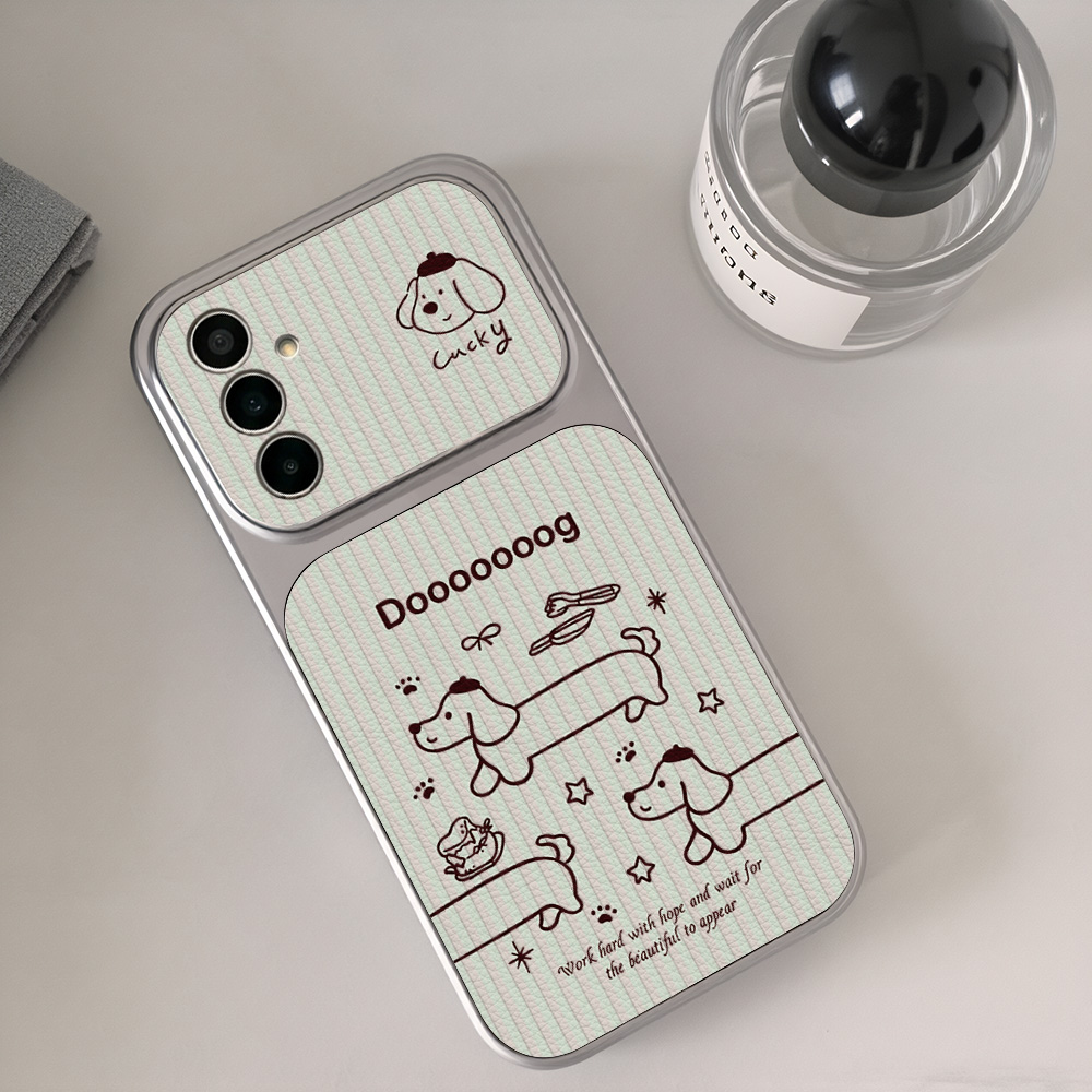 Cartoon Dachshund Phone Case F - Leatherwork Drawing 评论和价格