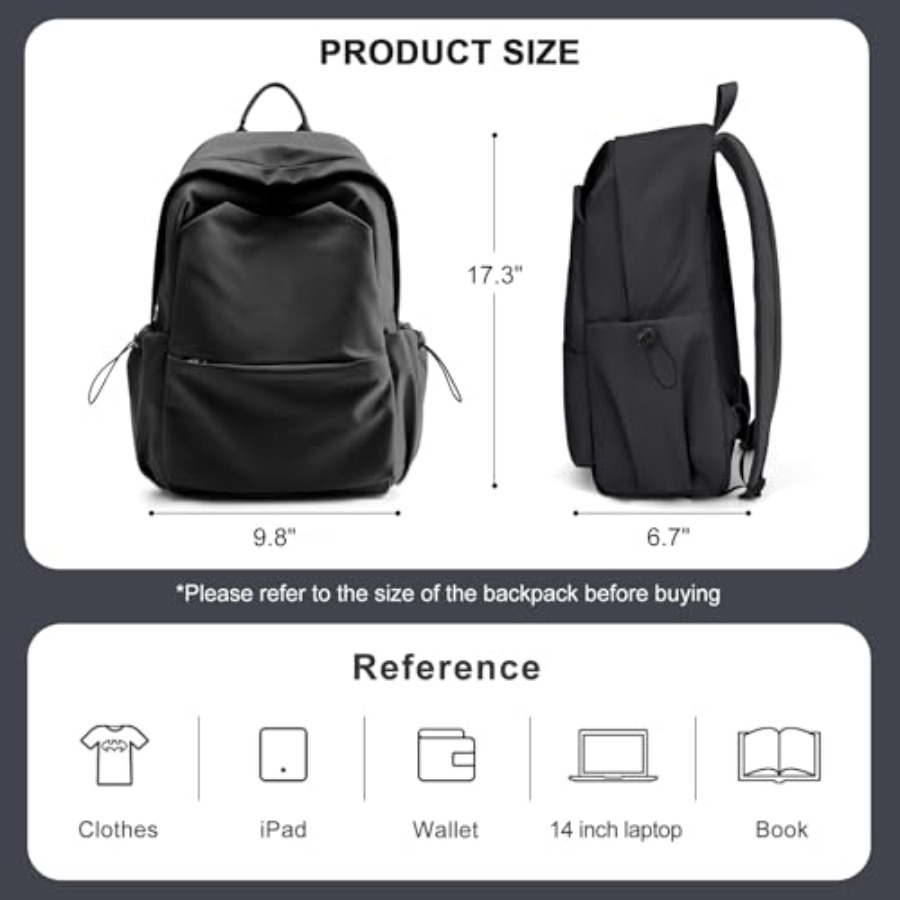 Black Backpack for Women, Smal - Leather Working 评论和价格